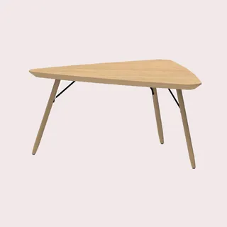 Light wood rectangular table with angled legs